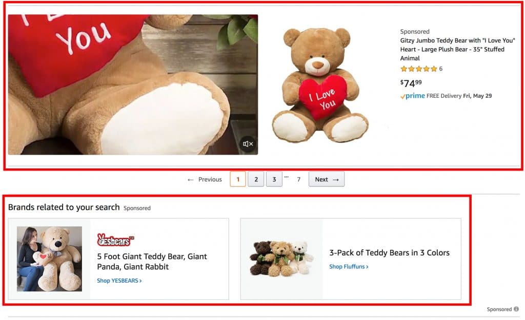 Sponsored Brand Ad Bottom of Search Results