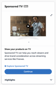 Amazon sponsored tv
