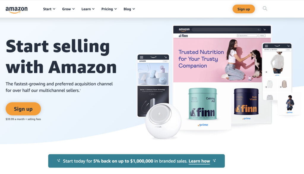 Start selling with Amazon